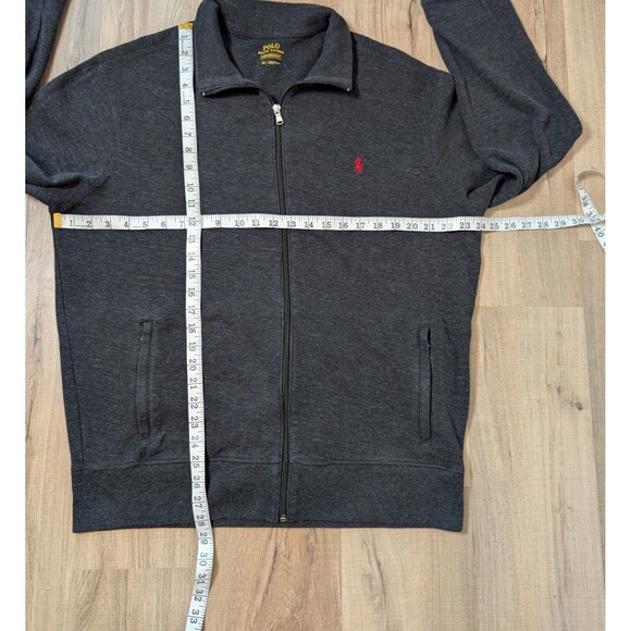 Polo Ralph Lauren Performance Full Zip Knit Jacket Size XL Heathered Dark Gray - Picture 9 of 10
